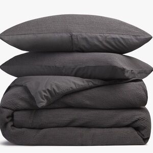 Parachute Waffle Duvet Cover Set - Full/Queen AND Washed Sateen Euro Sham